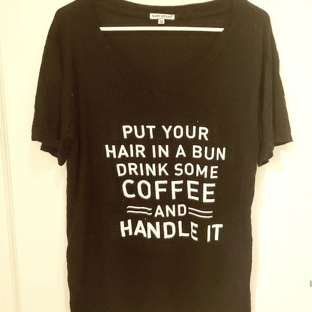 Graphic tee boss babe coffee feminist medium